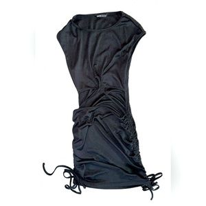 Black Ruched Mini Dress